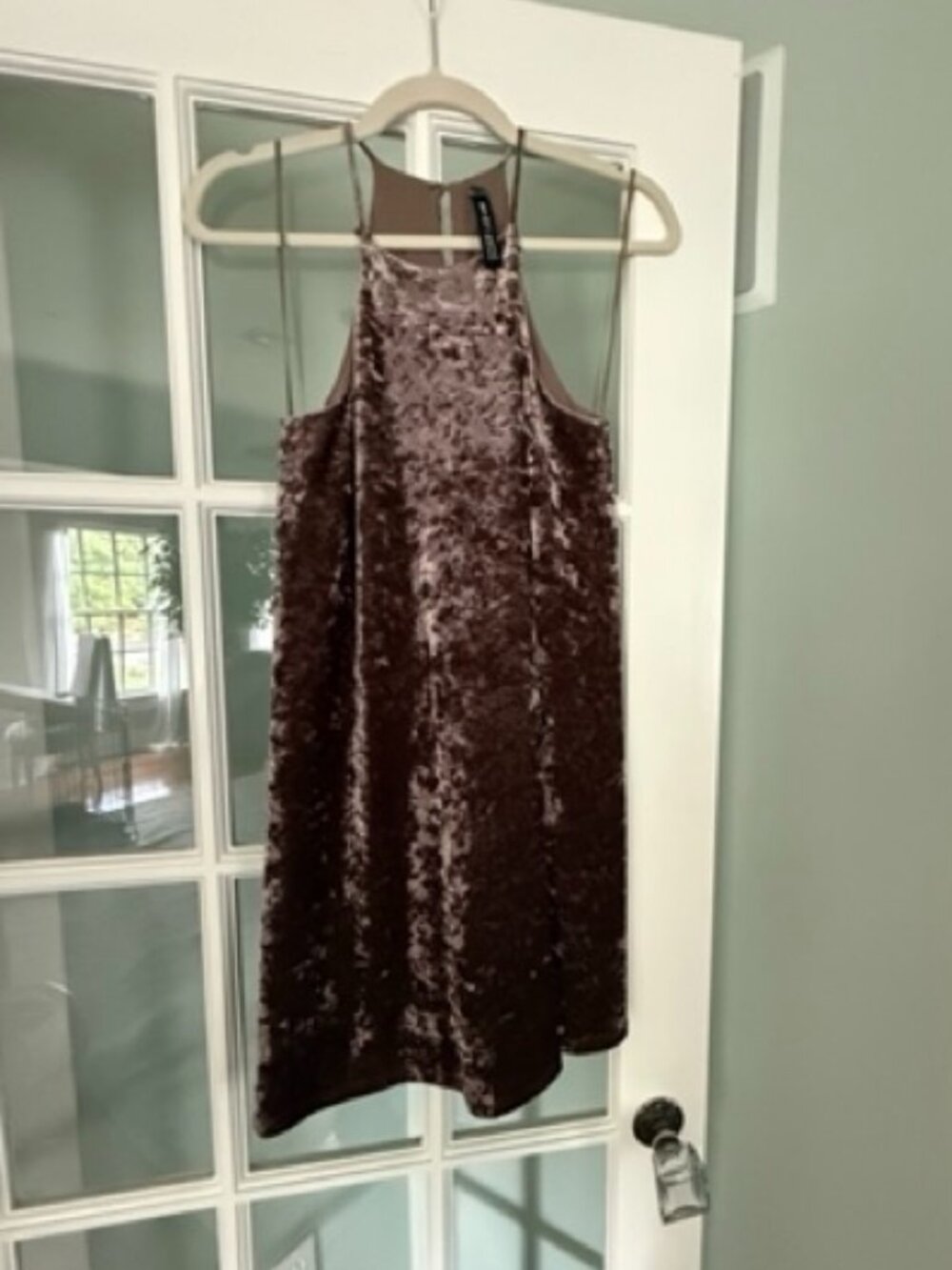 Design Lab Stretch Velvet Mini Dress -Size S